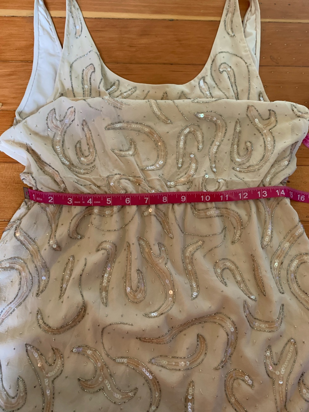 alice + olivia Beige sequin dress - Picture 3 of 4